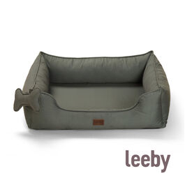 Leeby cama viscoelástica caqui para perros