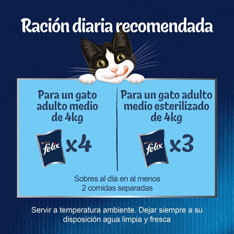 4 sobres x 85 g Felix Fantastic Selección de Verduras sobres en gelatina para gatos,  Imagen numero 3 4 sobres x 85 g Felix Fantastic Selección de Verduras sobres en gelatina para gatos, , large Imagen numero 3