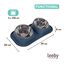Leeby Comedero Doble de Metal Azul para perros, , large indicador imagen numero 4