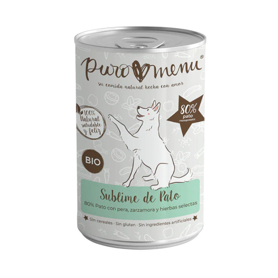 400 g Puromenu Sublime Pato Bio Lata para perros, , large Imagen numero 1