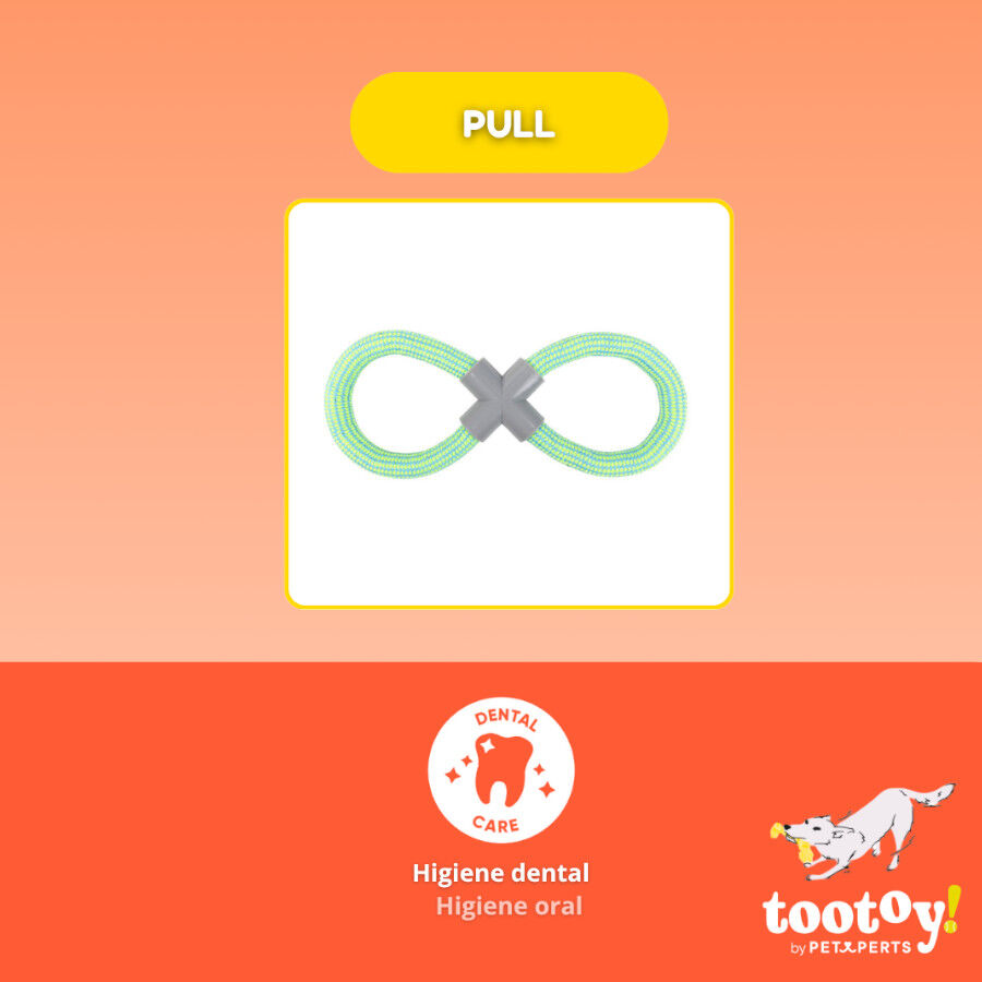 Tootoy! Mordedor de Cuerda Doble Azul y Verde para perro, , large Imagen numero 4