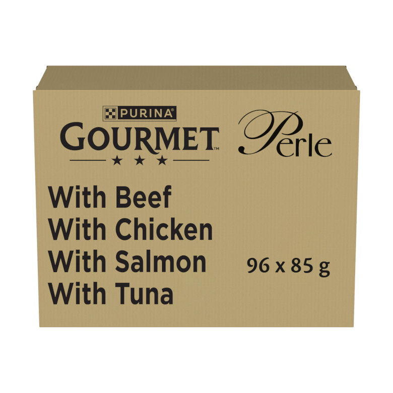 96 sobres x 85 g Gourmet Perle Delicias en Salsa Salmón, Pollo, Atún y Buey Sobre para gatos,  Imagen numero 1 96 sobres x 85 g Gourmet Perle Delicias en Salsa Salmón, Pollo, Atún y Buey Sobre para gatos, , large Imagen numero 1