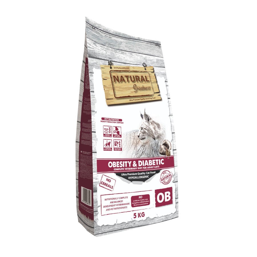 Natural Greatness Obesity &amp; Diabetic Pavo y Pollo Pienso Hipoalergénico para gatos thumbnail