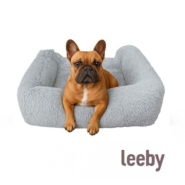 Leeby Cuna Antiestrés Desenfundable Gris para perros thumbnail