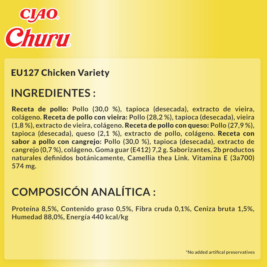 20 sobres x 14 g Churu Variedades de Pollo Snack L&iacute;quido para gatos, , large Imagen numero 7