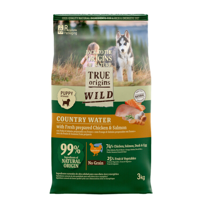 12 kg True Origins Wild Puppy Country Water Pollo y Salm&oacute;n pienso, , large Imagen numero 1