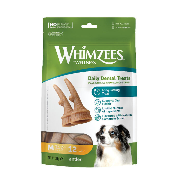 Whimzees Snacks Dentales Astas para perros medianos thumbnail