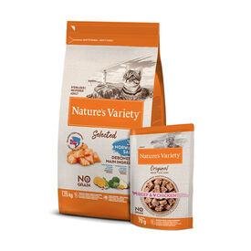 Pack comida Gatos Esterilizados Grain Free Salmón Nature's Variety