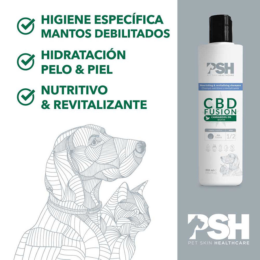 PSH CBD Fusion Champ&uacute; para perros y gatos, , large Imagen numero 3