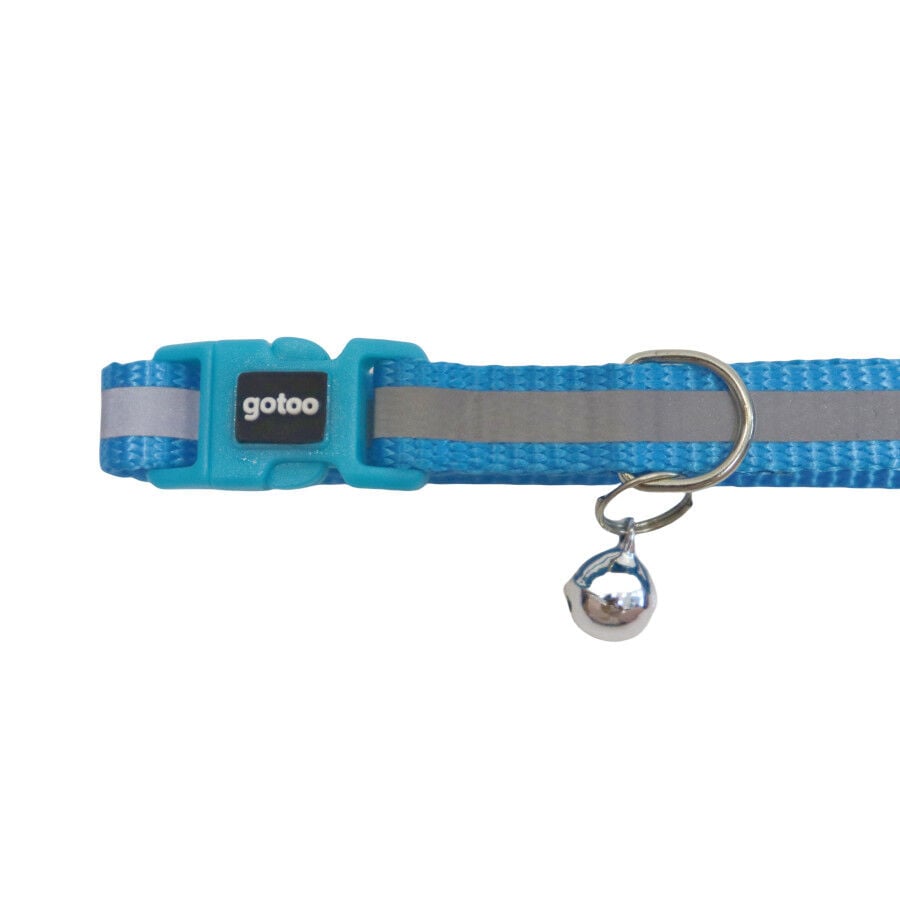 Gotoo Collar reflectante azul para gatos thumbnail