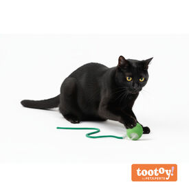 Tootoy! Pelota Interactiva con Luces y Cuerda Verde para gatos
