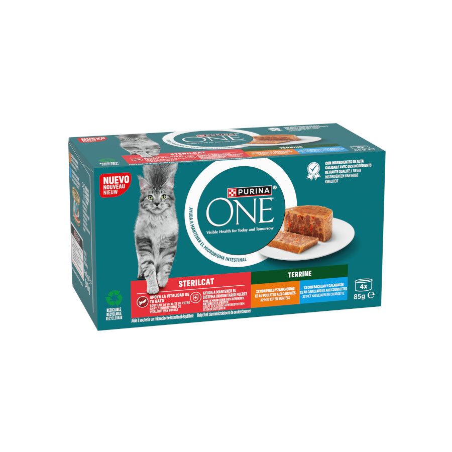 Purina ONE Esterilizado Pollo y Bacalao latas para gatos  - Multipack thumbnail