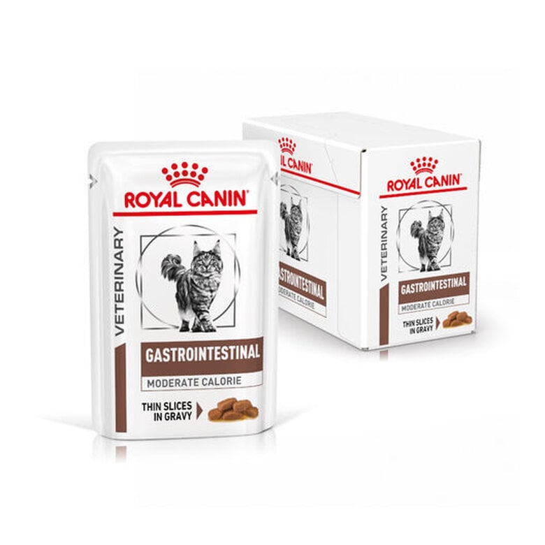 12 sobres x 85 g Royal Canin Veterinary Gastrointestinal Moderate Calorie sobre para gatos,  Imagen numero 2 12 sobres x 85 g Royal Canin Veterinary Gastrointestinal Moderate Calorie sobre para gatos, , large Imagen numero 2