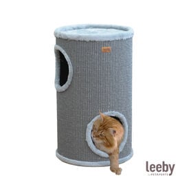 Leeby Bijou barril rascador con cama nido para gatos