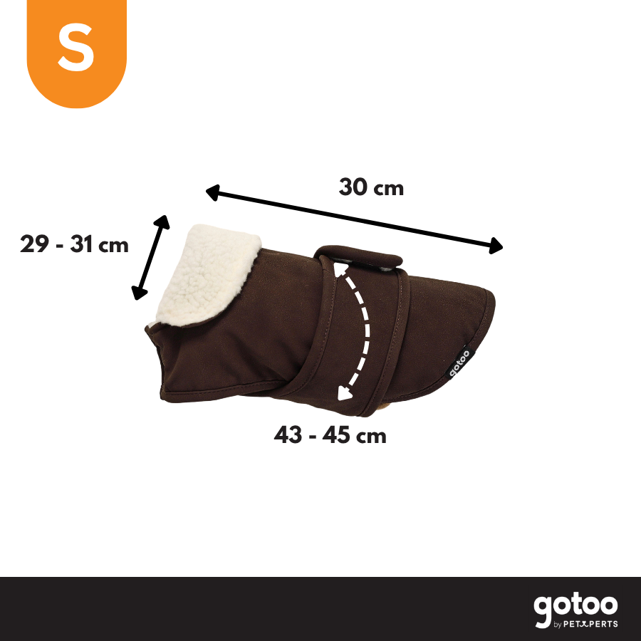 Gotoo Abrigo Efecto Piel Marr&oacute;n para perros, , large Imagen numero 4