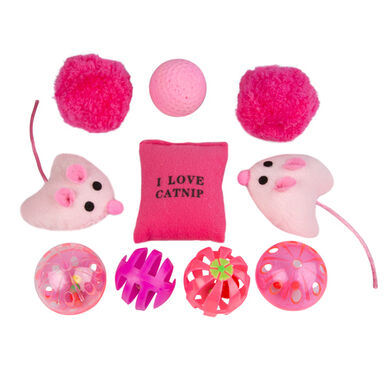 TK-Pet Pucho Set de Juguetes Rosa para gatos 