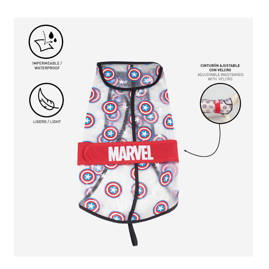 Disney Marvel Chubasquero Capitán América para perros thumbnail