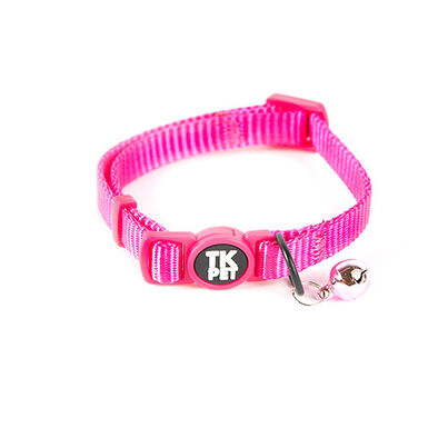 TK-Pet Classic Collar Nylon con Cascabel Rosa para gatos 