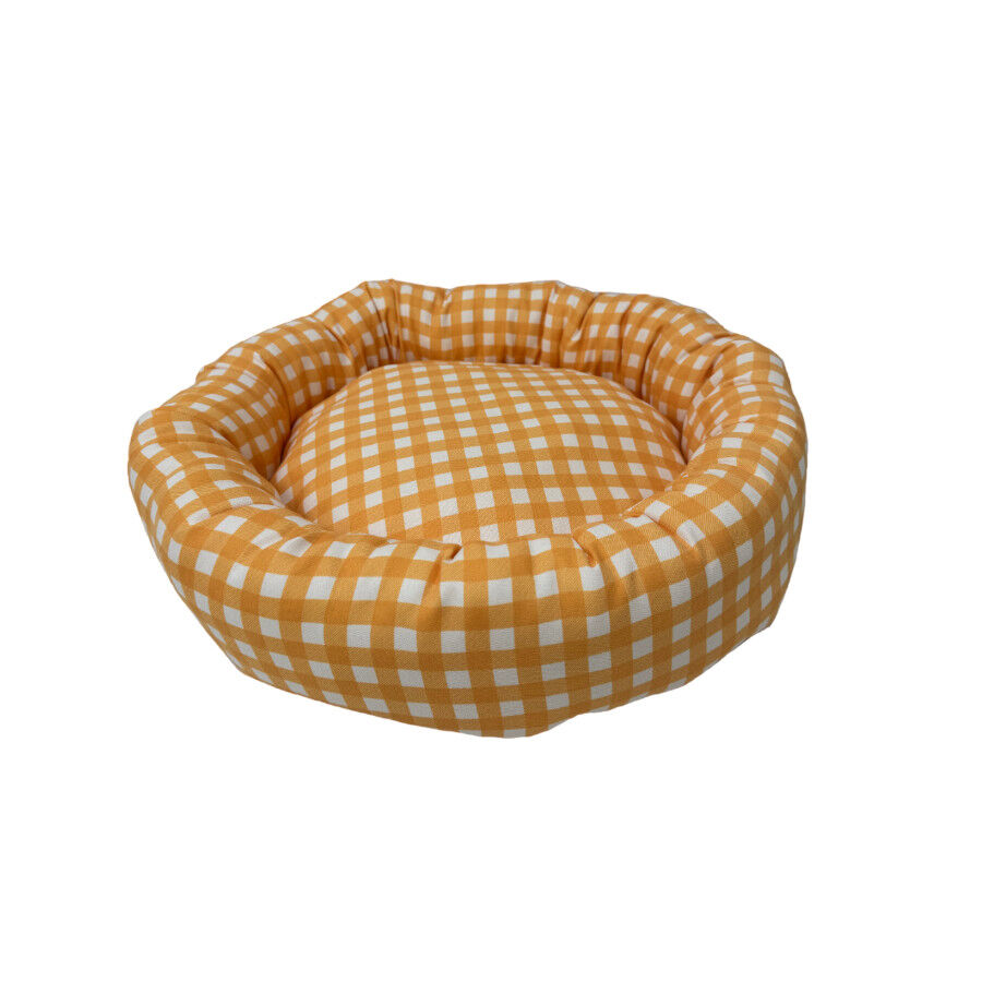 Leeby Cama Donut Vichy Naranja para gatos, , large Imagen numero 2