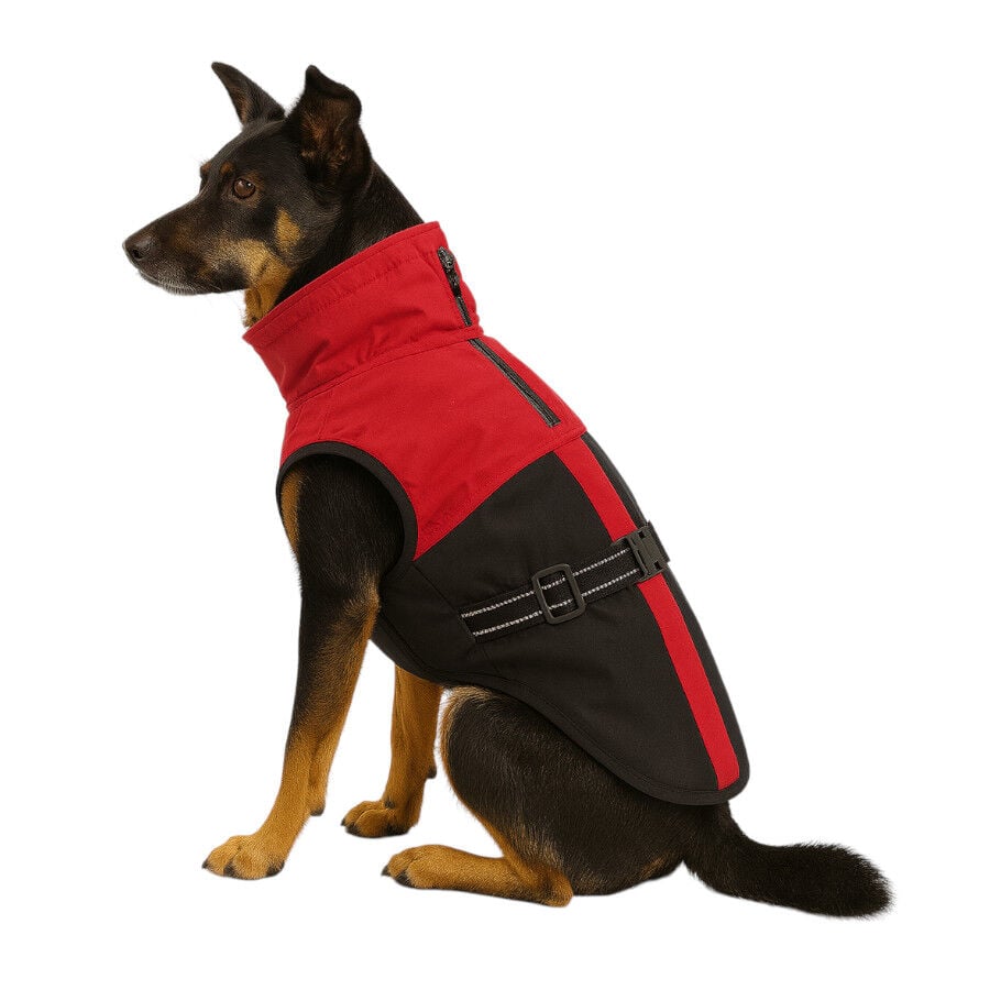 Outech Abrigo Impermeable Rojo para perros