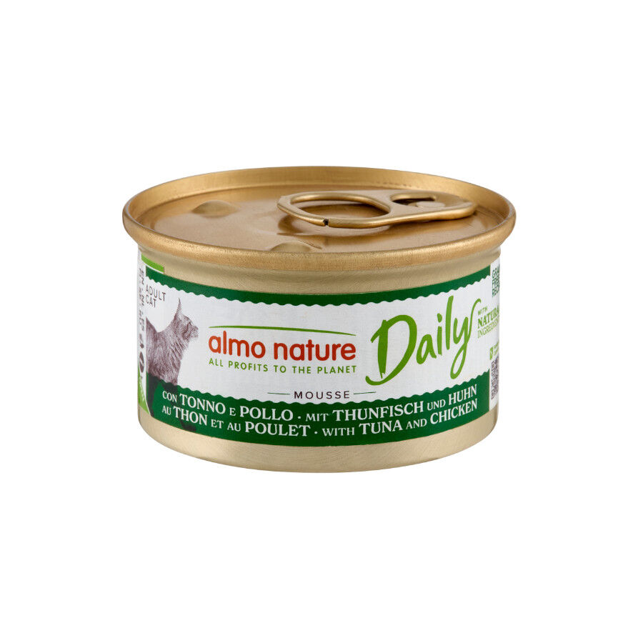 Almo Nature Daily Menu Mousse de Atún y pollo lata para gatos
