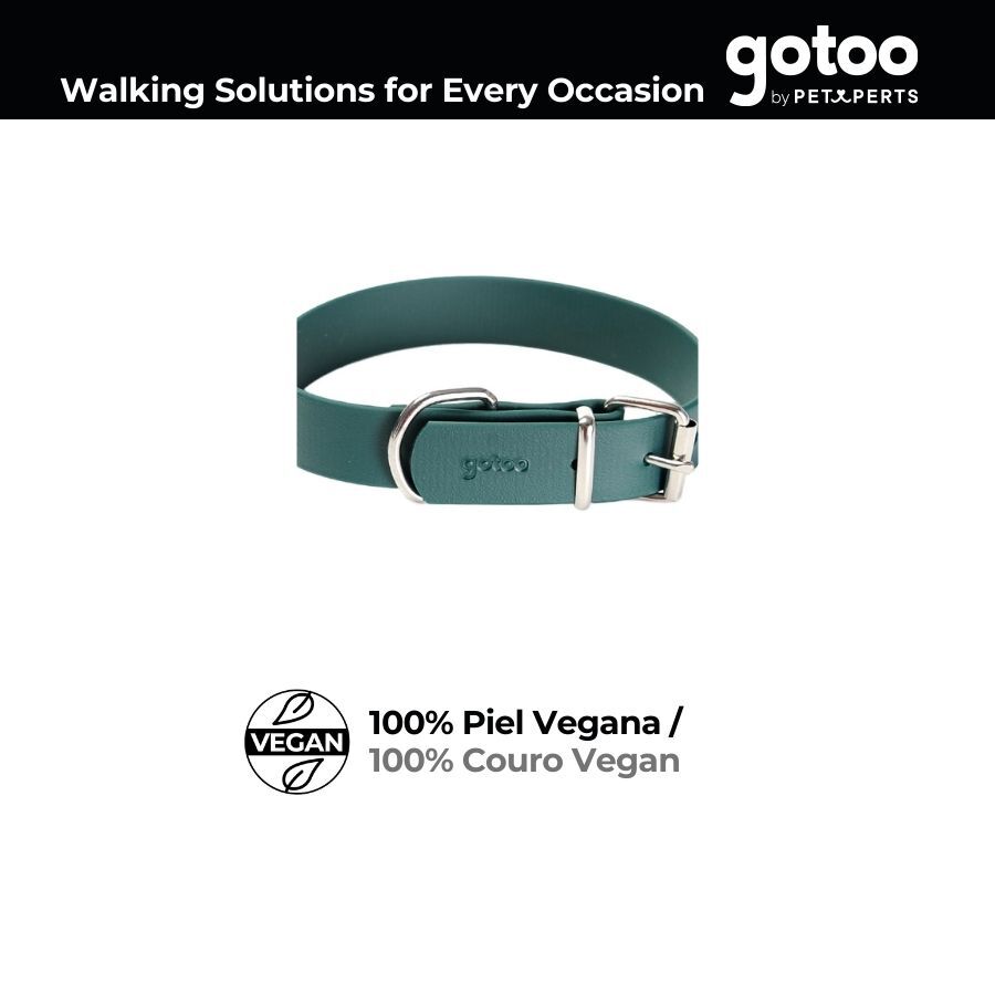 Gotoo Collar Biothane verde para perros thumbnail