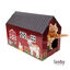 Leeby Hattie casita rascador de cartón con estampado de granja para gatos, , large indicador imagen numero 2