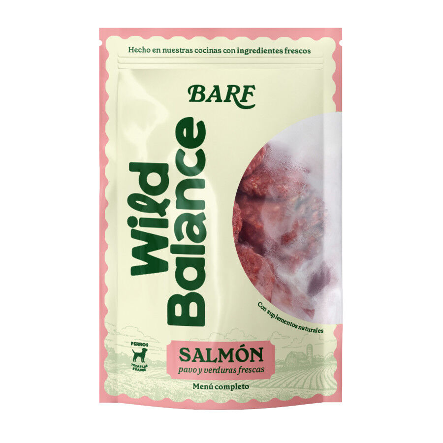 1 kg Wild Balance Barf Men&uacute; salm&oacute;n con verduras comida congelada para perros, , large Imagen numero 1