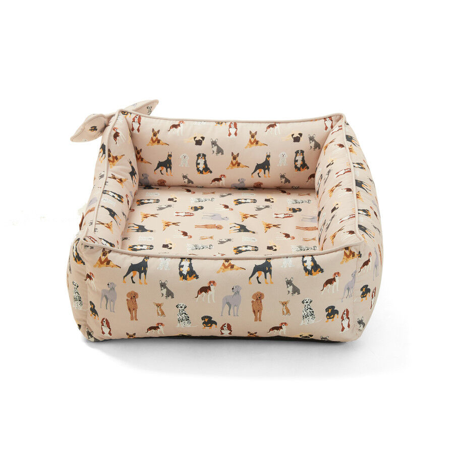 Leeby cama viscoelástica estampado perros para perros thumbnail