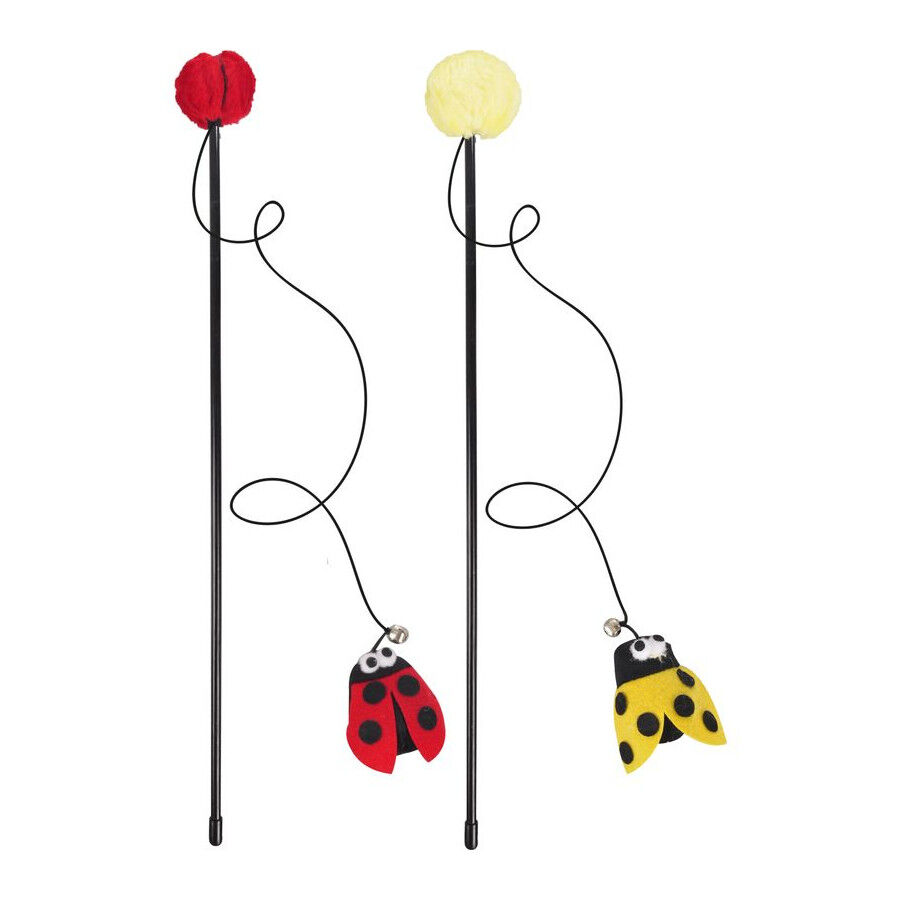 Flamingo Happy Caña con mariquita para gatos thumbnail