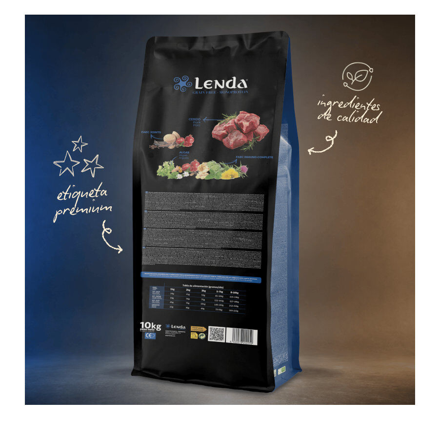 10 kg Lenda Grain Free Cerdo pienso para perros, , large Imagen numero 3