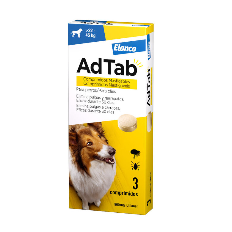 AdTab Comprimidos Masticables Antiparasitarios para perros,  Imagen numero 1 AdTab Comprimidos Masticables Antiparasitarios para perros, , large Imagen numero 1