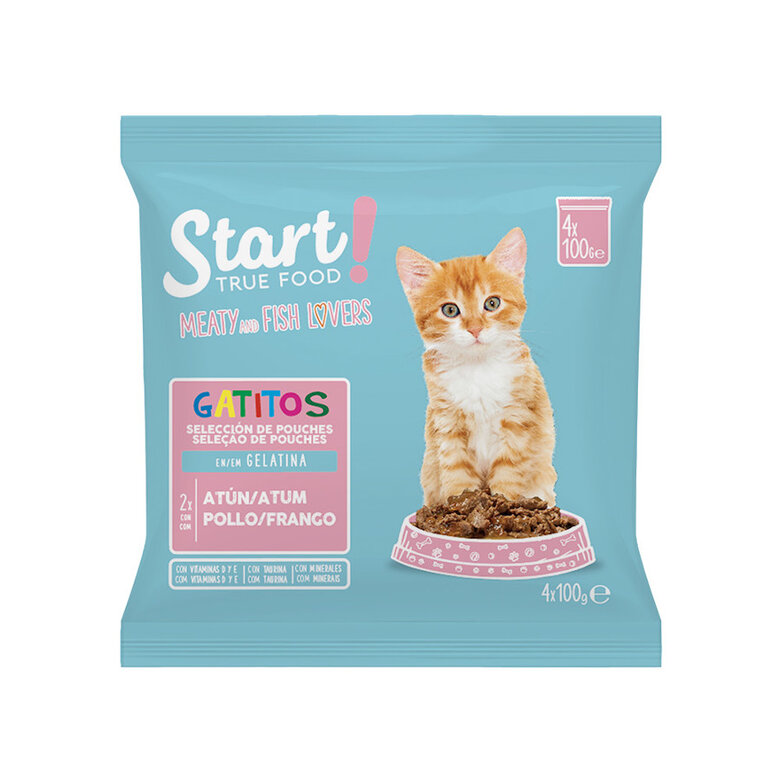 Start Kitten Mix Pollo y Atún Gelatina en sobre – Multipack 4, , large image number null