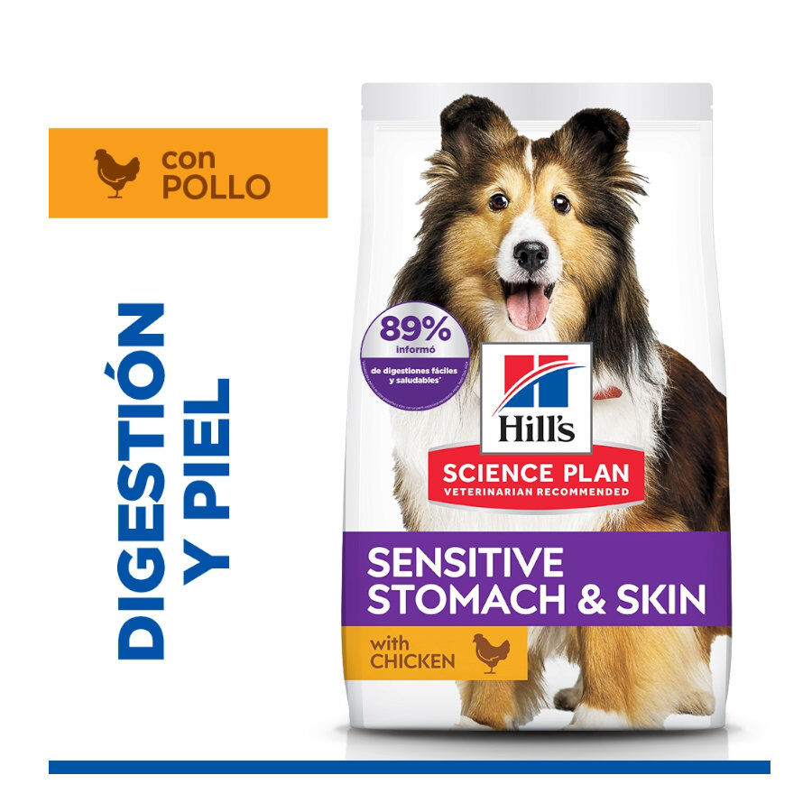 14 kg Hill's Science Plan Sensitive Stomach y skin Adult Pollo pienso para perros, , large Imagen numero 2