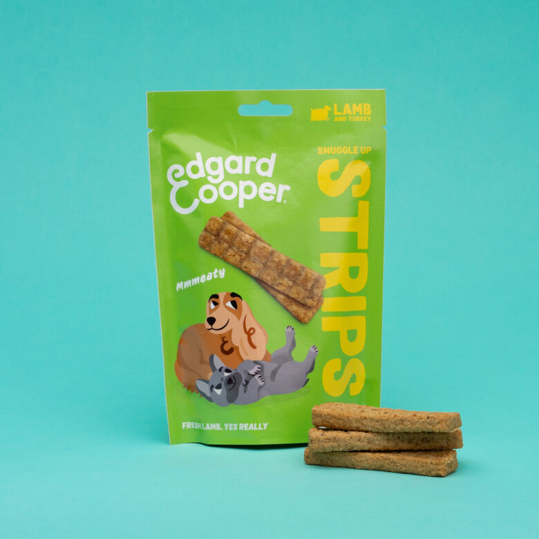 Edgard &amp; Cooper Tiras de Cordero y Pavo snack para perros thumbnail