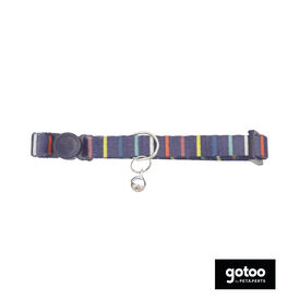 Gotoo Collar estampado rayas multicolor para gatos
