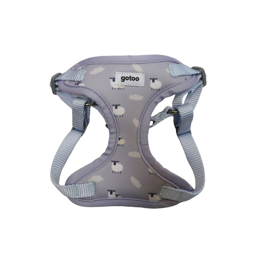 Gotoo Arn&eacute;s ajustable estampado ovejitas gris para cachorros, , large Imagen numero 1