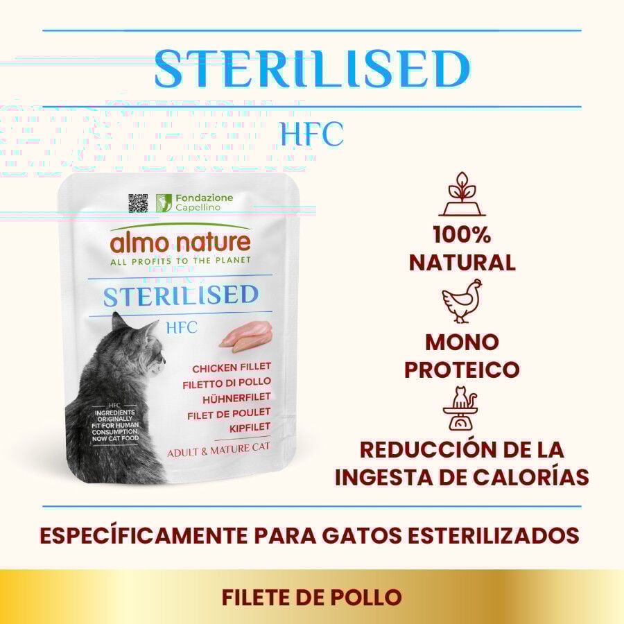 Almo Nature HFC Sterilised Filete de Pollo sobre para gatos thumbnail