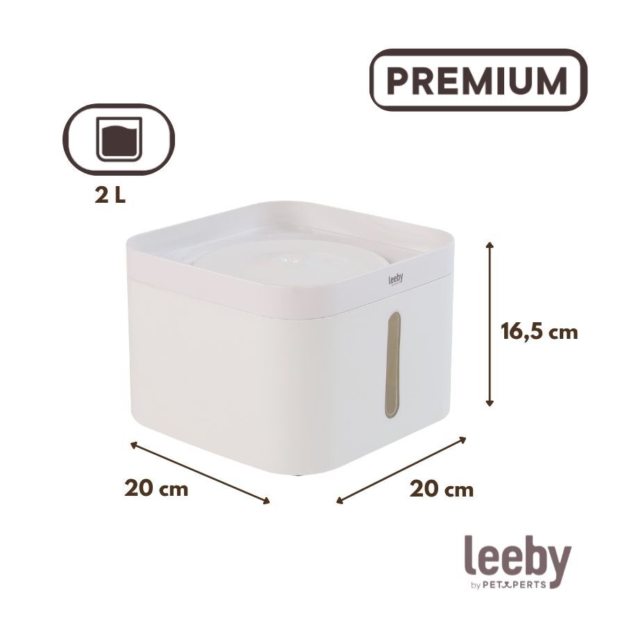 Leeby Fuente de Agua Blanco para gatos, , large Imagen numero 4