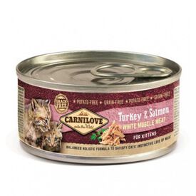 Carnilove Salmón y Pavo lata para gatitos 