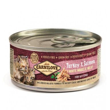 Carnilove Salmón y Pavo lata para gatitos 
