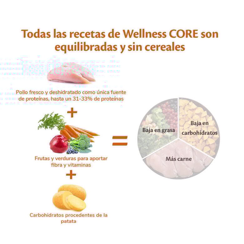 10 kg Wellness Core Adult Large Original Pollo pienso para perros,  Imagen numero 4 10 kg Wellness Core Adult Large Original Pollo pienso para perros, , large Imagen numero 4