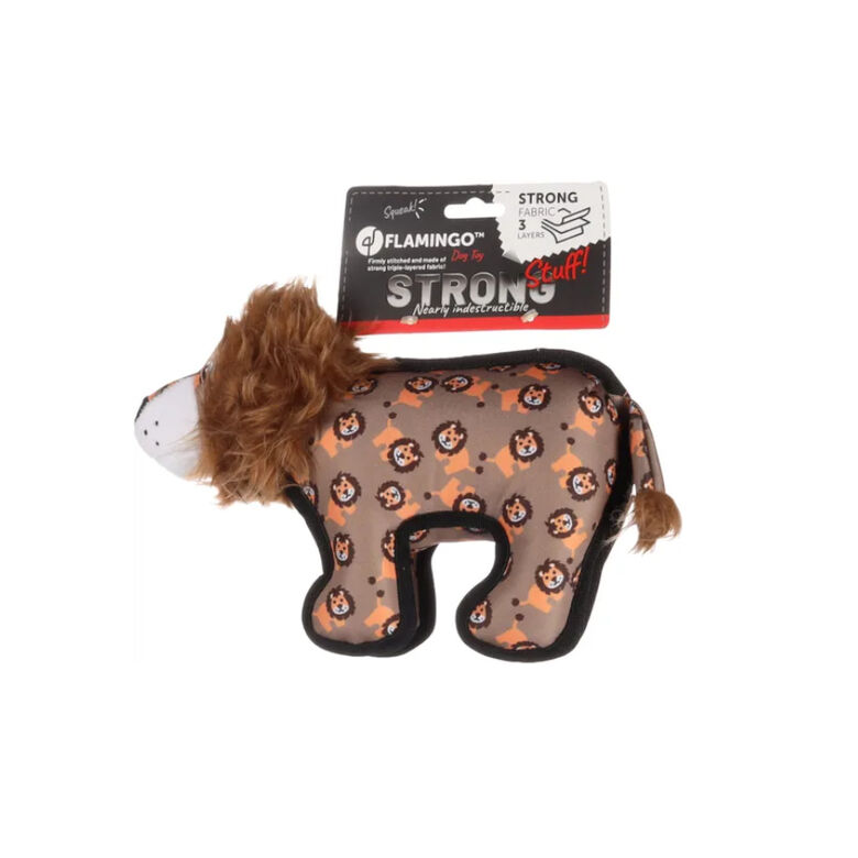 Flamingo Strong Stuff León de Peluche Marrón para perros thumbnail