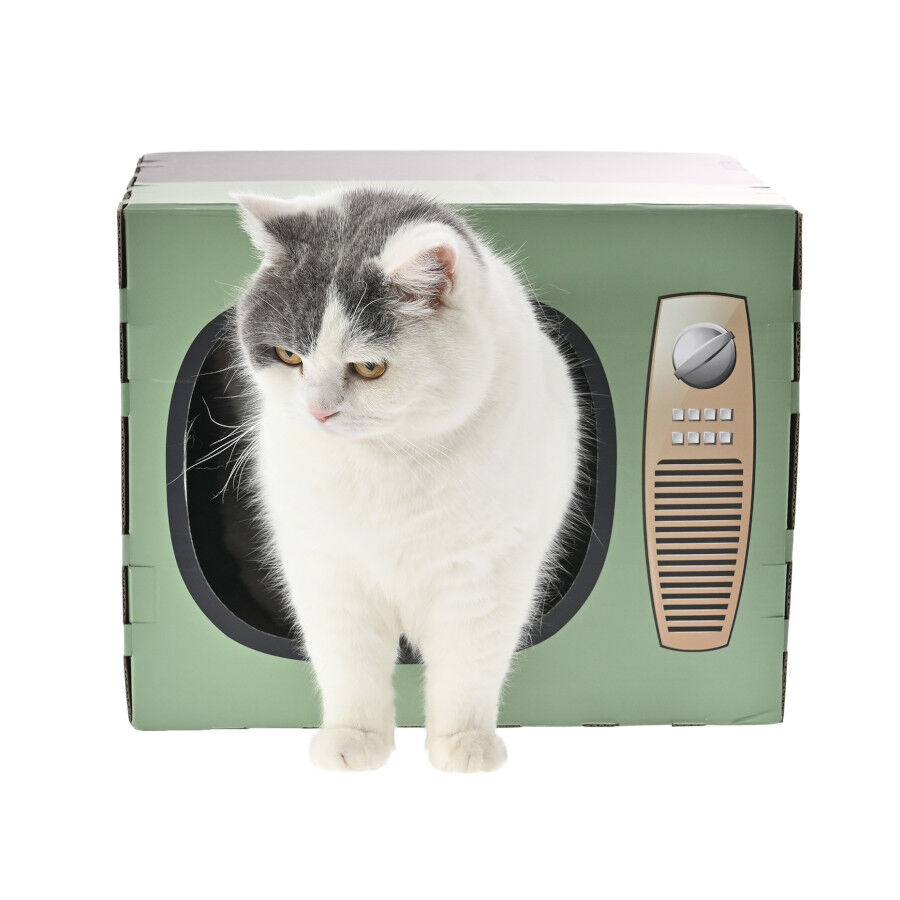 Leeby Tommy TV cama nido rascador de cartón para gatos thumbnail