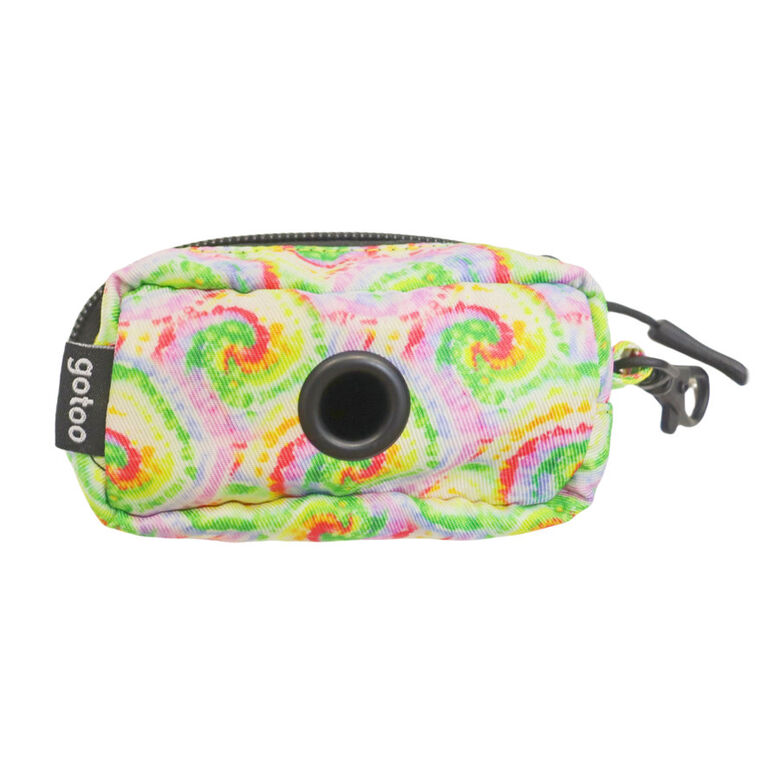 Gotoo Porta bolsas de tela tie dye amarillo para perros thumbnail