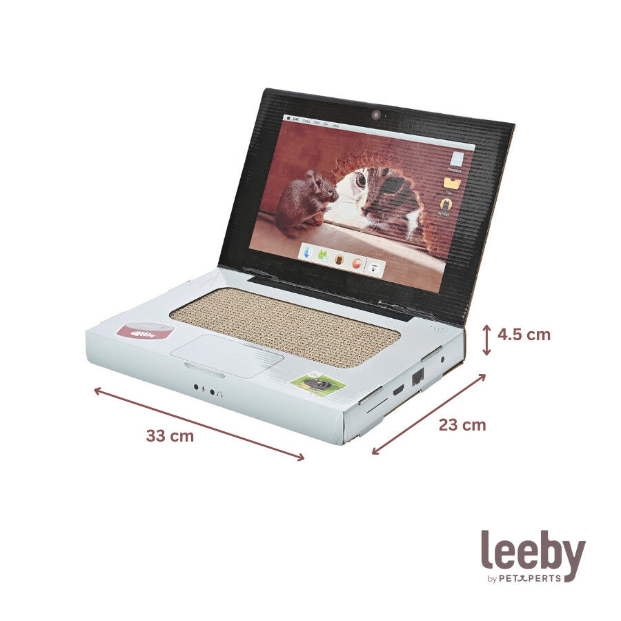 Leeby Lola rascador de cartón en forma de ordenador para gatos thumbnail