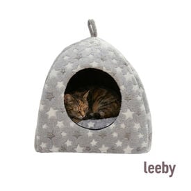 Leeby Cama Igl&uacute; Estrella Gris para gatos