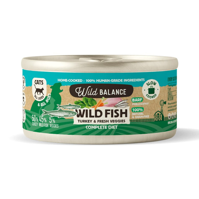 Wild Balance BARF Pescado y Pavo lata para gatos, , large image number null