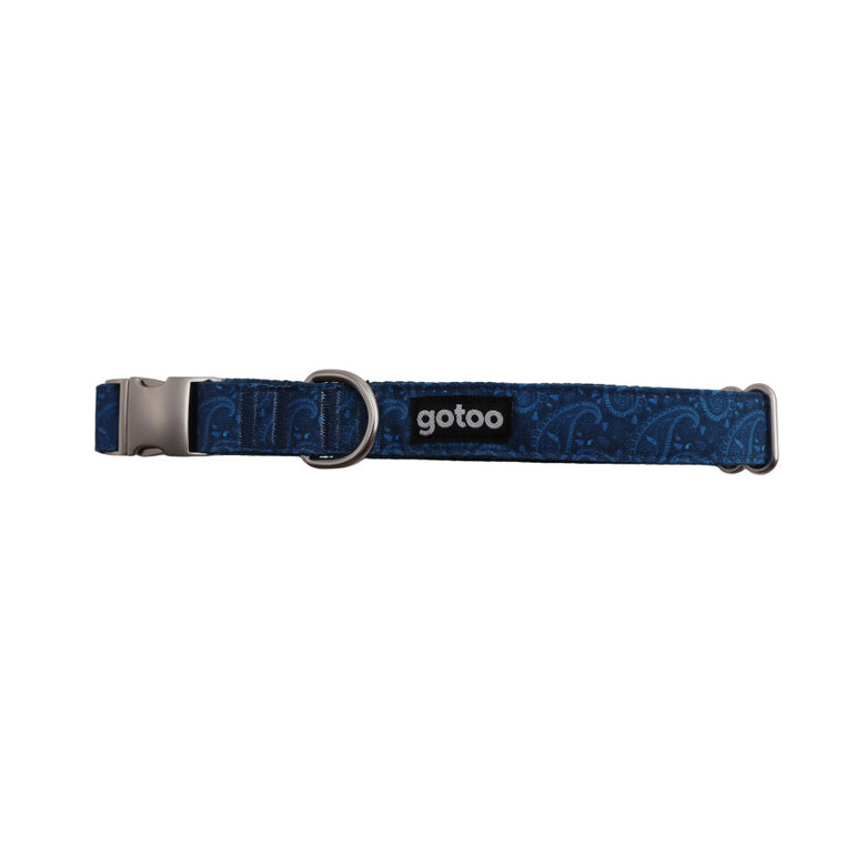 Gotoo Collar estampado cachemira clásica azul para perros,  Imagen numero 1 Gotoo Collar estampado cachemira clásica azul para perros, , large Imagen numero 1
