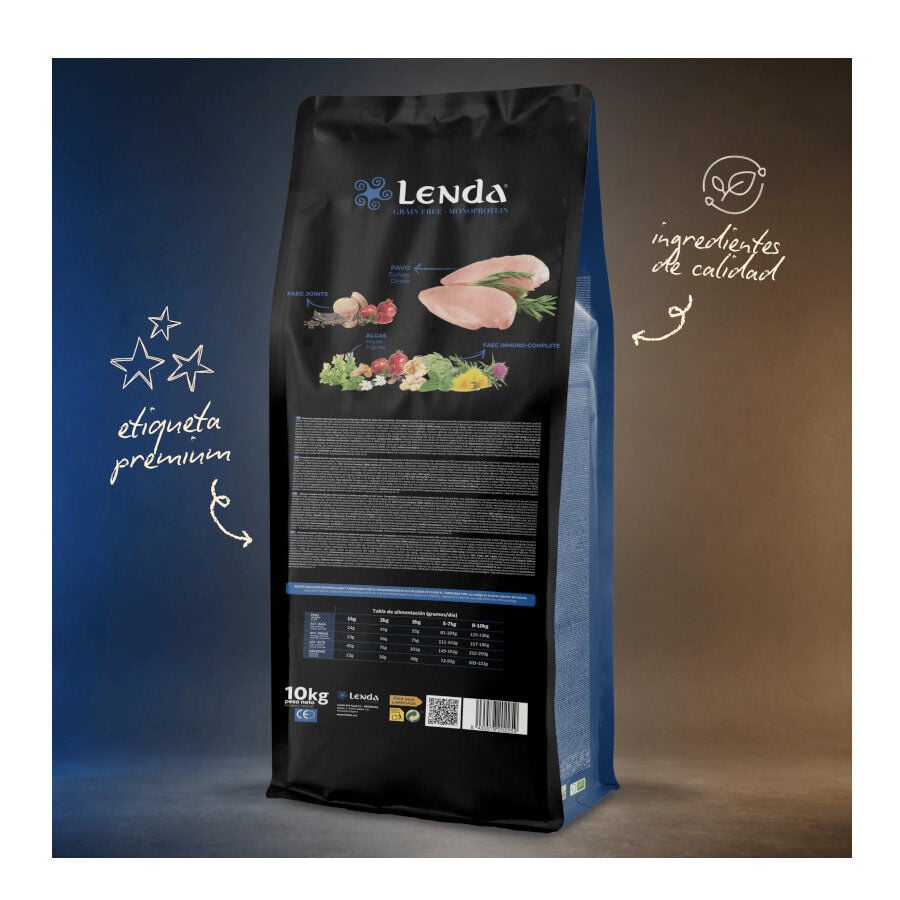 10 kg Lenda Grain Free Pavo pienso para perros, , large Imagen numero 3